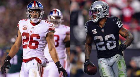 nflrums's tweet image. #Raiders Josh Jacobs and #Giants Saquon Barkley are reportedly prepared to hold out if long-term deals cannot be reached. 

nflrums.com/f/big-news-wit…