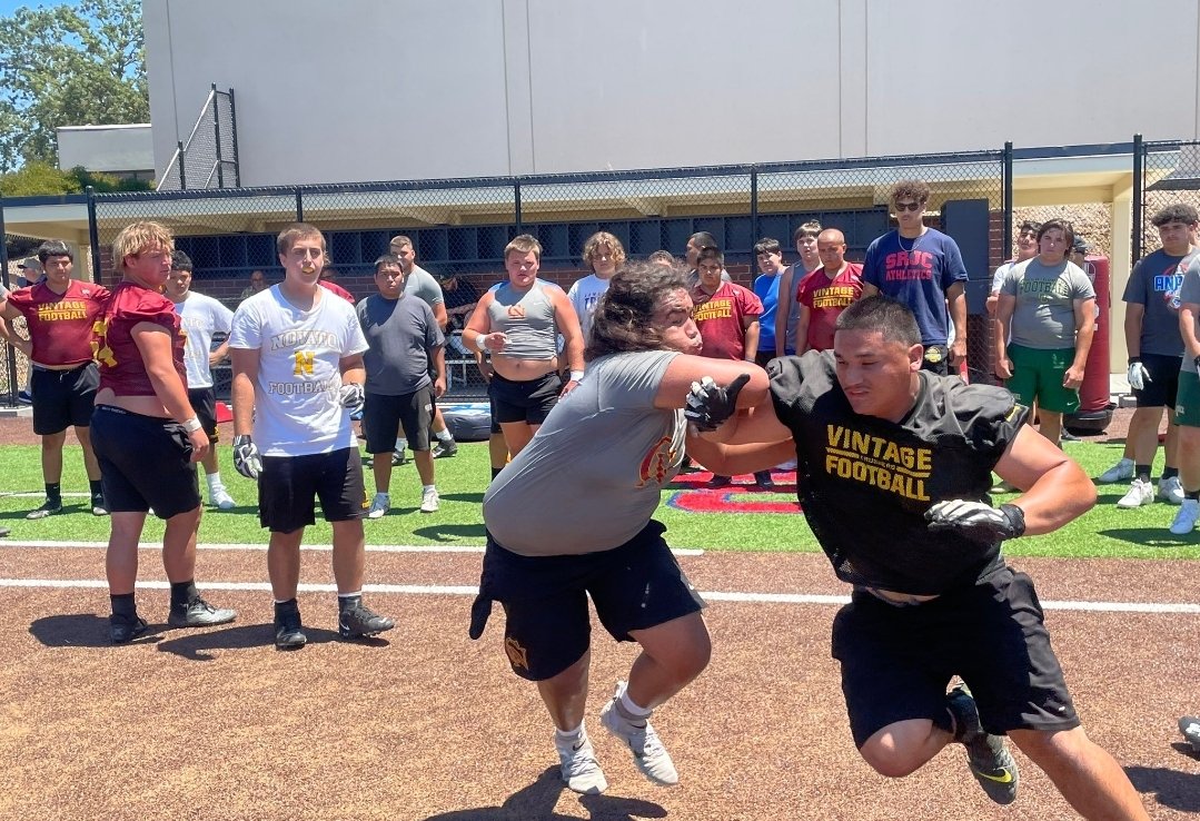 srjcfootball's tweet photo. Bigs Challenge was awesome this weekend. Lots of talent at both JV and Varsity levels. #srjcfootball #trenches https://t.co/JSBAQ13Xpf