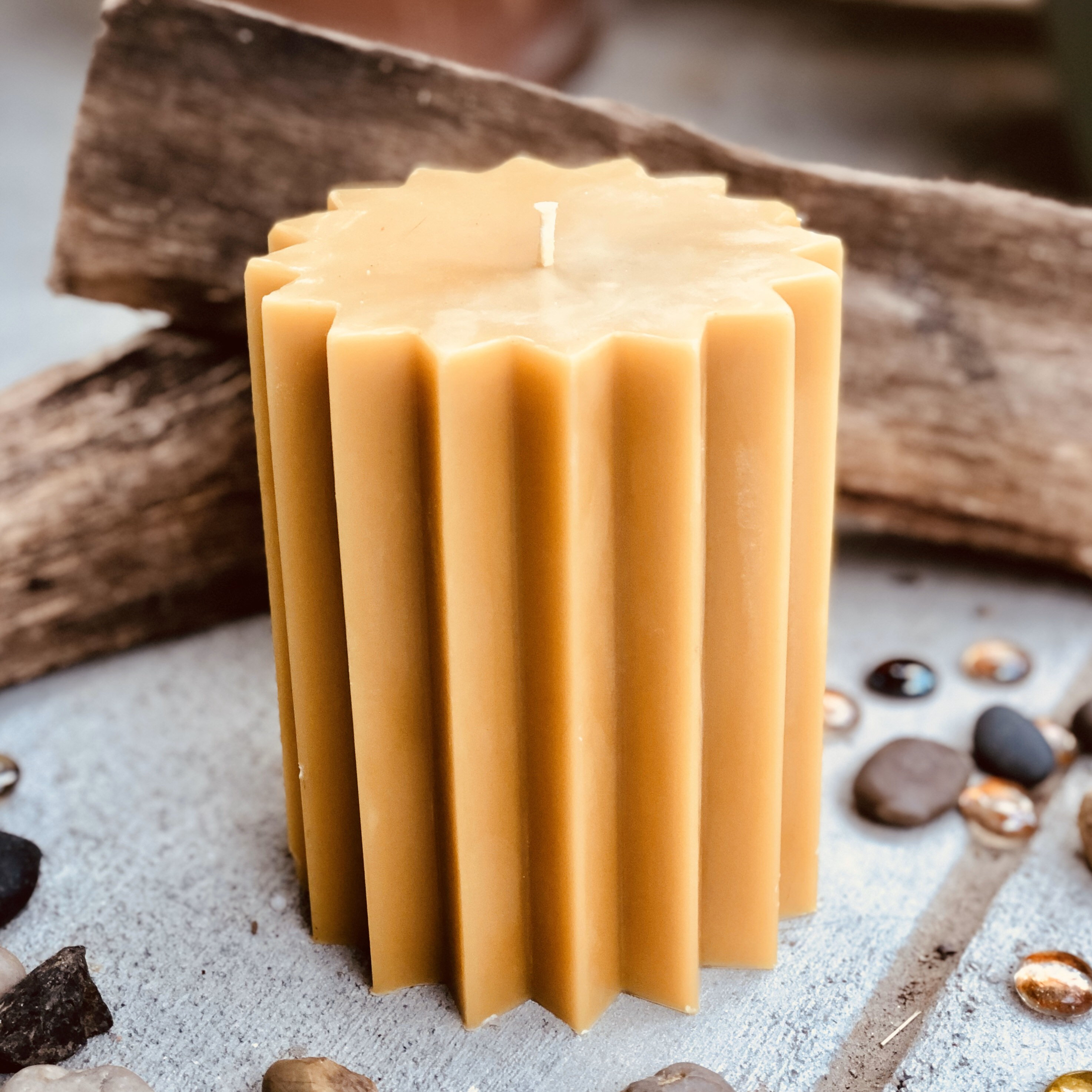 Pure organic Beeswax melts made with local Georgia beeswax in a