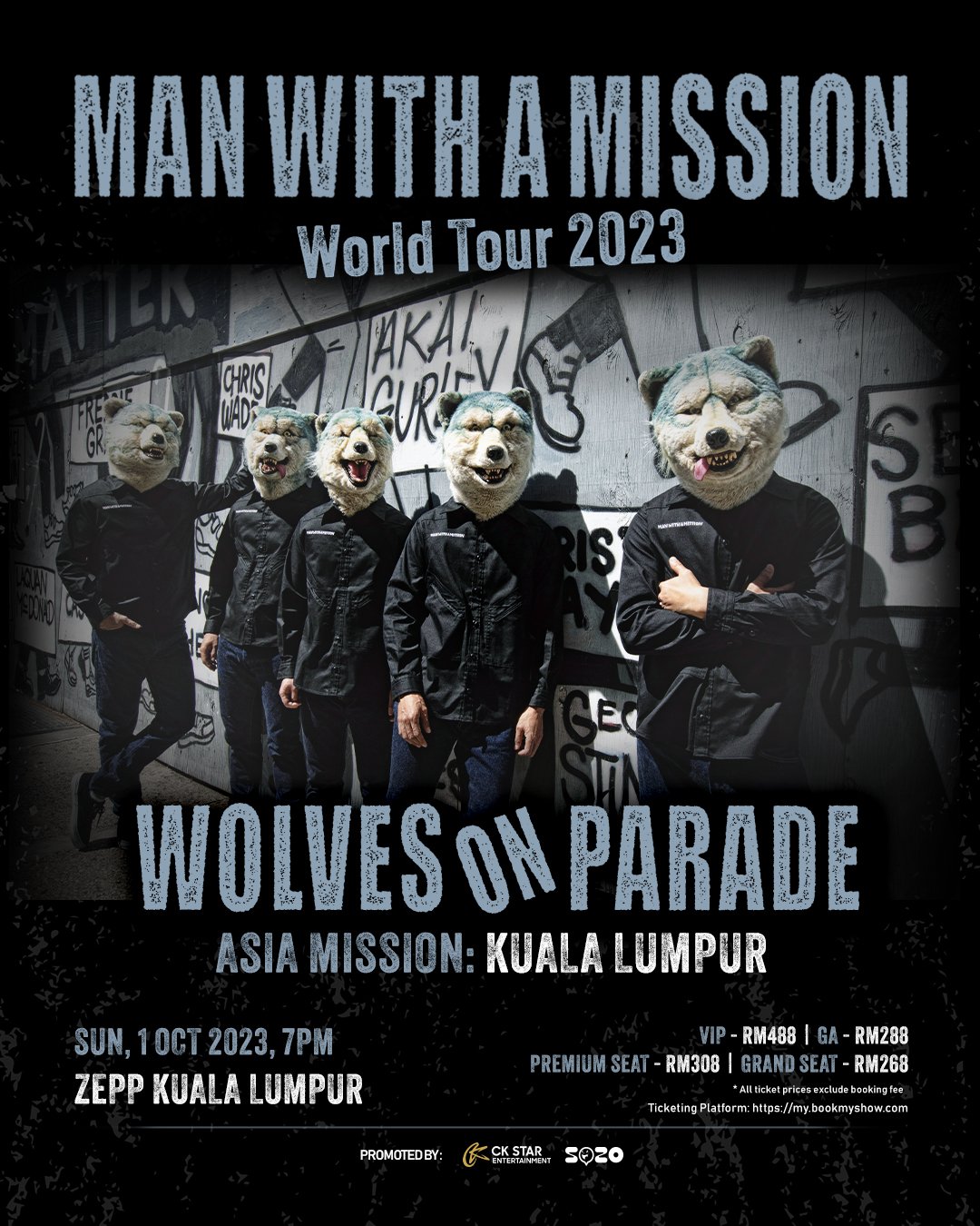 “MAN WITH A MISSION World Tour 2023 ~WOLVES ON PARADE~” ASIA MISSION in KUALA LUMPUR (Tickets)