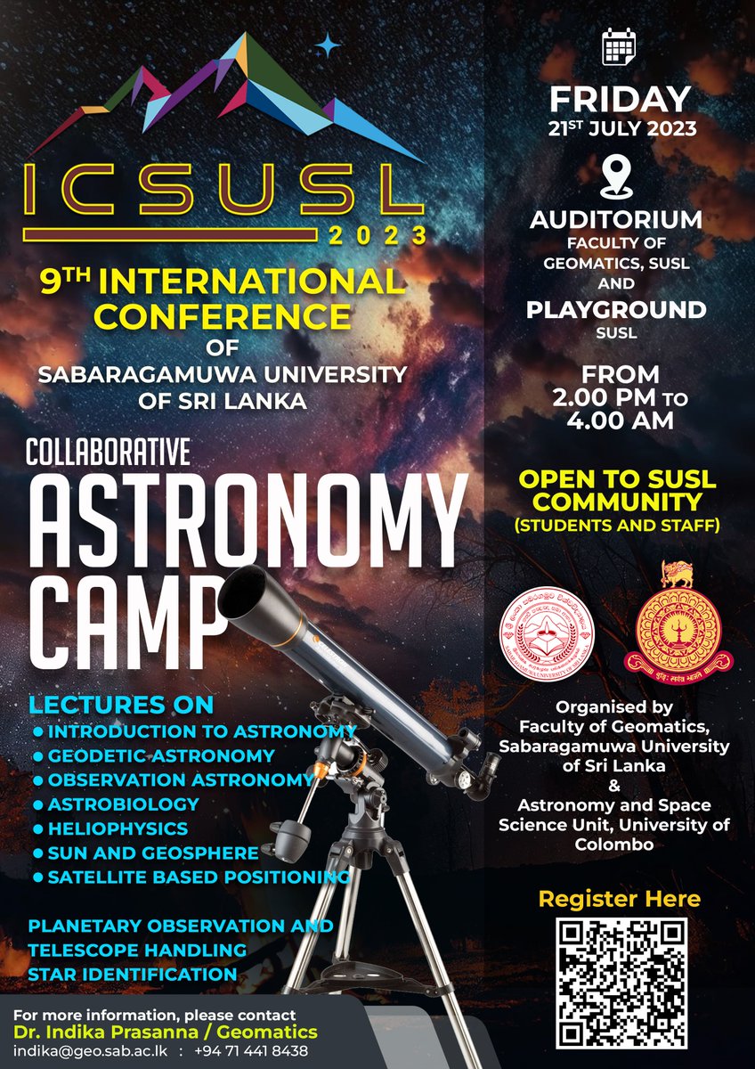 ICSUSL 2023: Collaborative Astronomy Camp