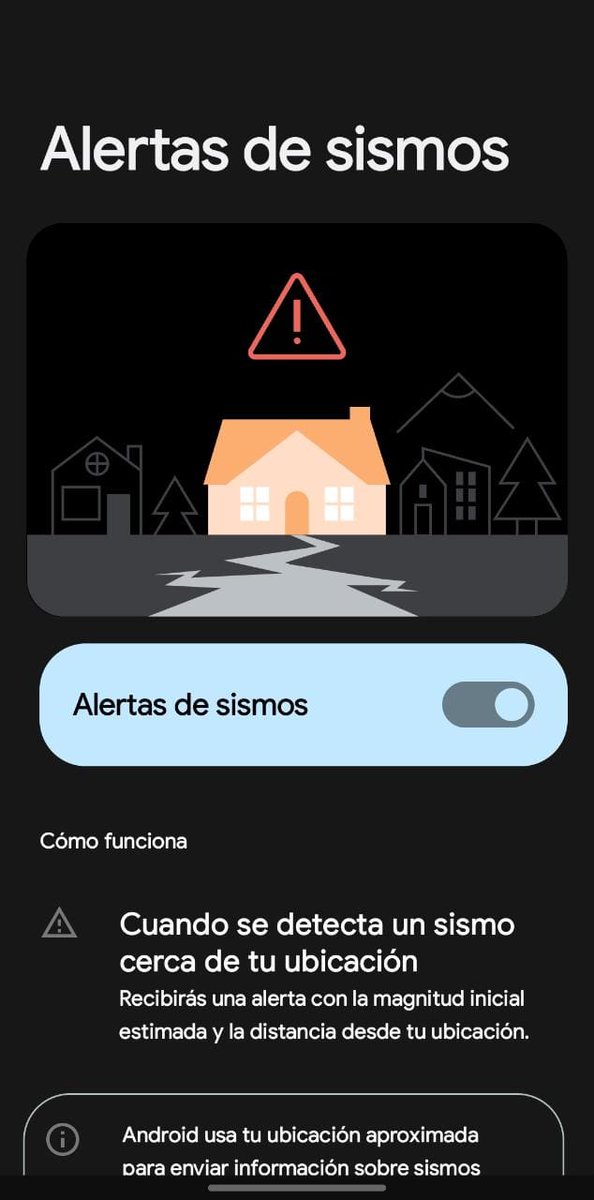 ¿Cómo activar el sistema de alerta de sismos de Google en Android? súper fácil.

1) ingresar a configuración
2) Buscar "seguridad y emergencia"
3) Activar "alerta de sismos" ✅
Listo.

#Sismo
