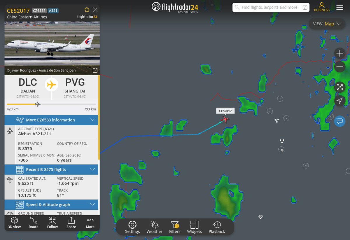 Radar_Assistant's tweet image. MULTI FR24 TRACK ALERT : At Mon Jul 17 04:44:43 2023 #CES2017 from DLC (219nm) to PVG (417nm) has geo track of 209 but is heading 62 diff of 147 #AvGeek #ADSB flightradar24.com/CES2017/312bd2…