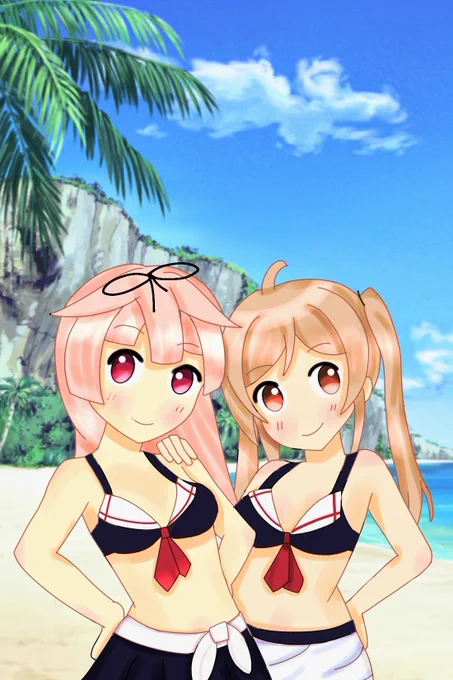 本当は一ヶ月前の進水日に合わせて描いていた絵ですか間に合わず。せっかくの海の日なので