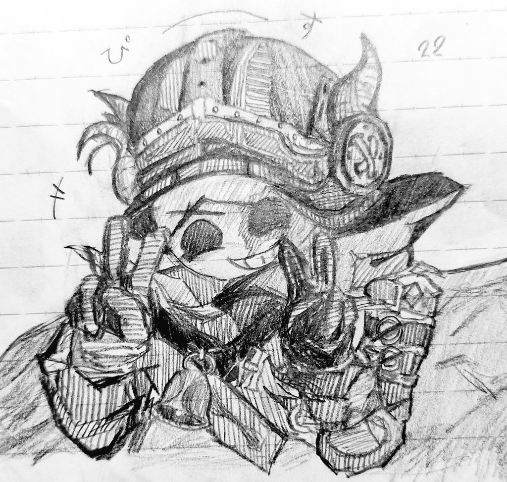 カフェロビー君描いたけど今最高に天才になった気分