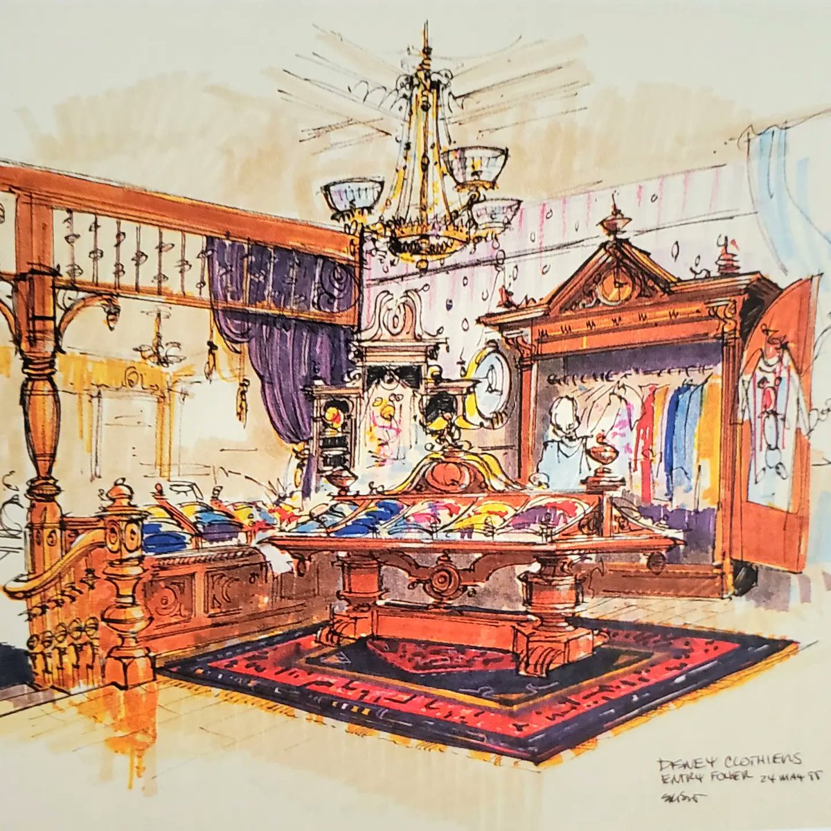 DPMDisneyMusic's tweet photo. Two preparatory sketches for the shop "Disney Clothiers" at #mainstreetusa the first was made by Carol Grosvenor and the second by Eddie Sotto.

#disneylandparis #disneylandpark #eurodisney #eurodisneyland #dlp #disneyartwork #disneyimagineering #waltdisneyimagineering https://t.co/f5V4KTM6mi