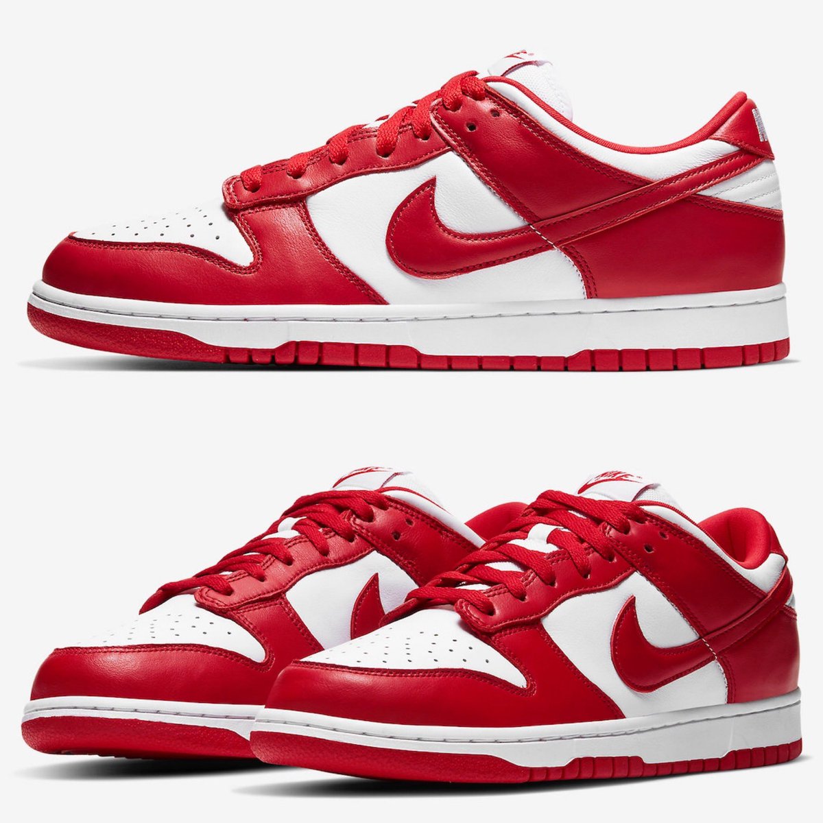 thesnkrsleaker's tweet photo. Nike Dunk Low ‘University Red’ expected to restock Fall 2023 🔴 https://t.co/jAhH952PNR