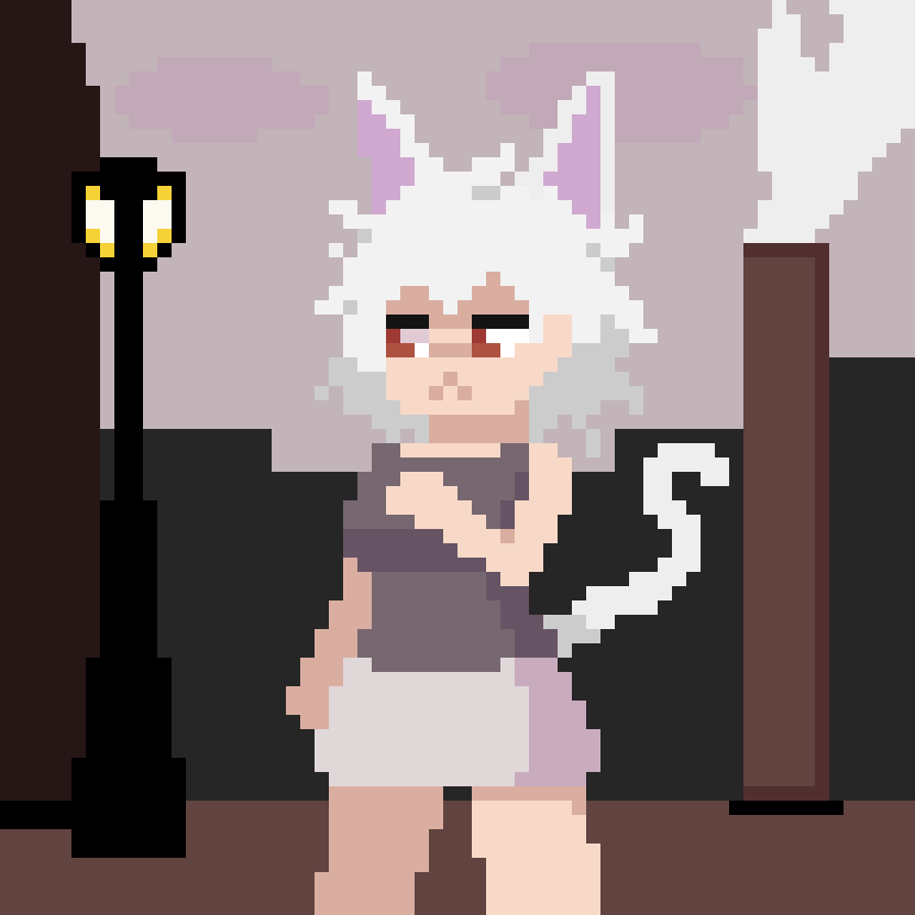 HeyPixelArt2's tweet photo. #dotflow
#yumenikkifangame

I don't know, I just wanted to draw a Sabitsuki with the cat effect, so I did it. The fangame I played when I was little and got a trauma.

10/10, actually really cool fangame.
Sadly you can't pet her. https://t.co/JjDLHlEH5b