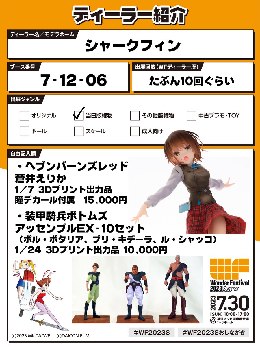 シャークフィン 1/7キリコ・キュービィー 装甲騎兵ボトムズ40周年展
