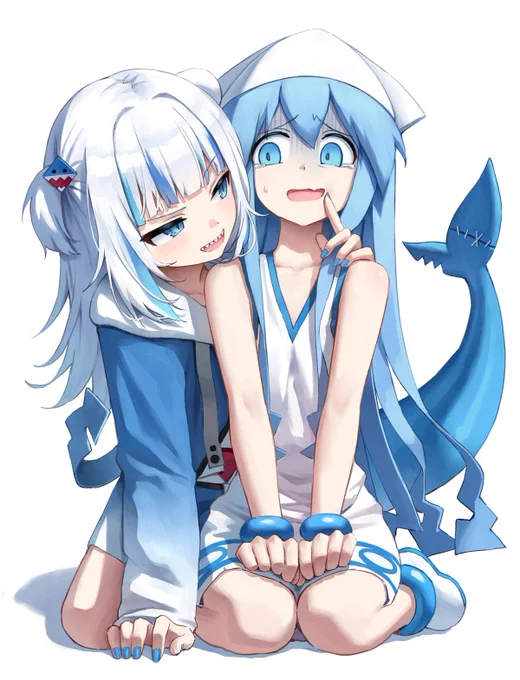 サメとイカ #gawrt