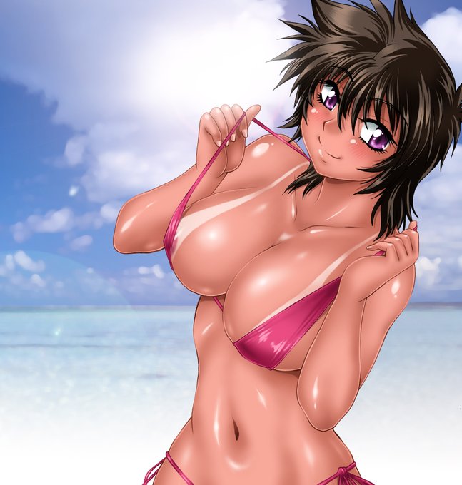 海の日だそうだが、その手の海っぽいイラストあんまし描いてないな。私の海はいつも砲弾が飛び交っているし普段から水着みたいなキャラばかりだからか。とりあえず「彼女で満室」のひながいた。とはいえあの漫画で海には行っていないのであった。ズボラ娘なもんで。 