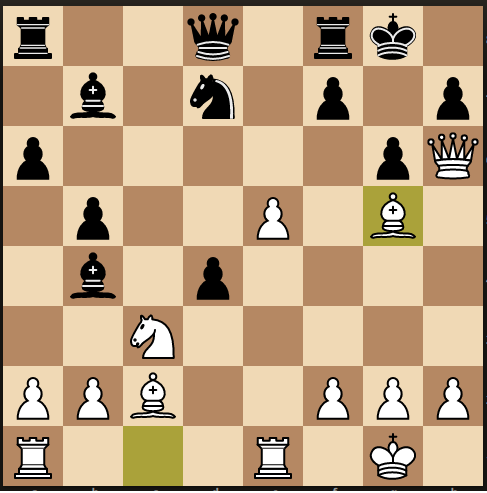 Alberto09521786's tweet photo. @AnichessGame @chesscom I like this move because  if play f6 , then Bb3 is coming with strong attack. By the other hand if he plays Be7 i could play h4 atacking even more https://t.co/JlbdKcbFd8