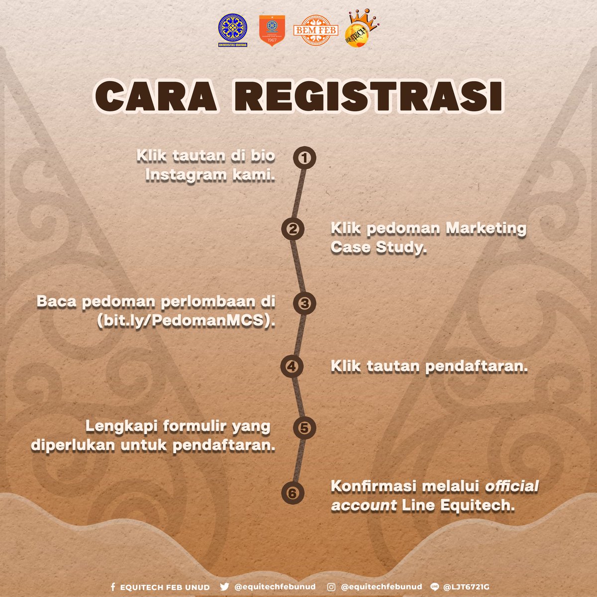 equitechfebunud's tweet photo. [CARA REGISTRASI]

Badan Eksekutif Mahasiswa
Fakultas Ekonomi dan Bisnis
Universitas Udayana
🎊Proudly Present🎊

Halo, Wirausaha Muda Indonesia🙋
Marketing Case Study (MCS) 14th Equilibrium Entrepreneur Challenge (Equitech) telah hadir‼️💸

https://t.co/n64paR8NH8 https://t.co/cuJ6BE2XfH