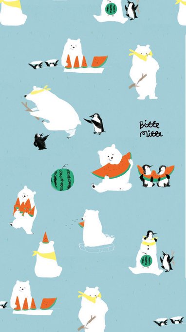 「penguin polar bear」 illustration images(Latest)