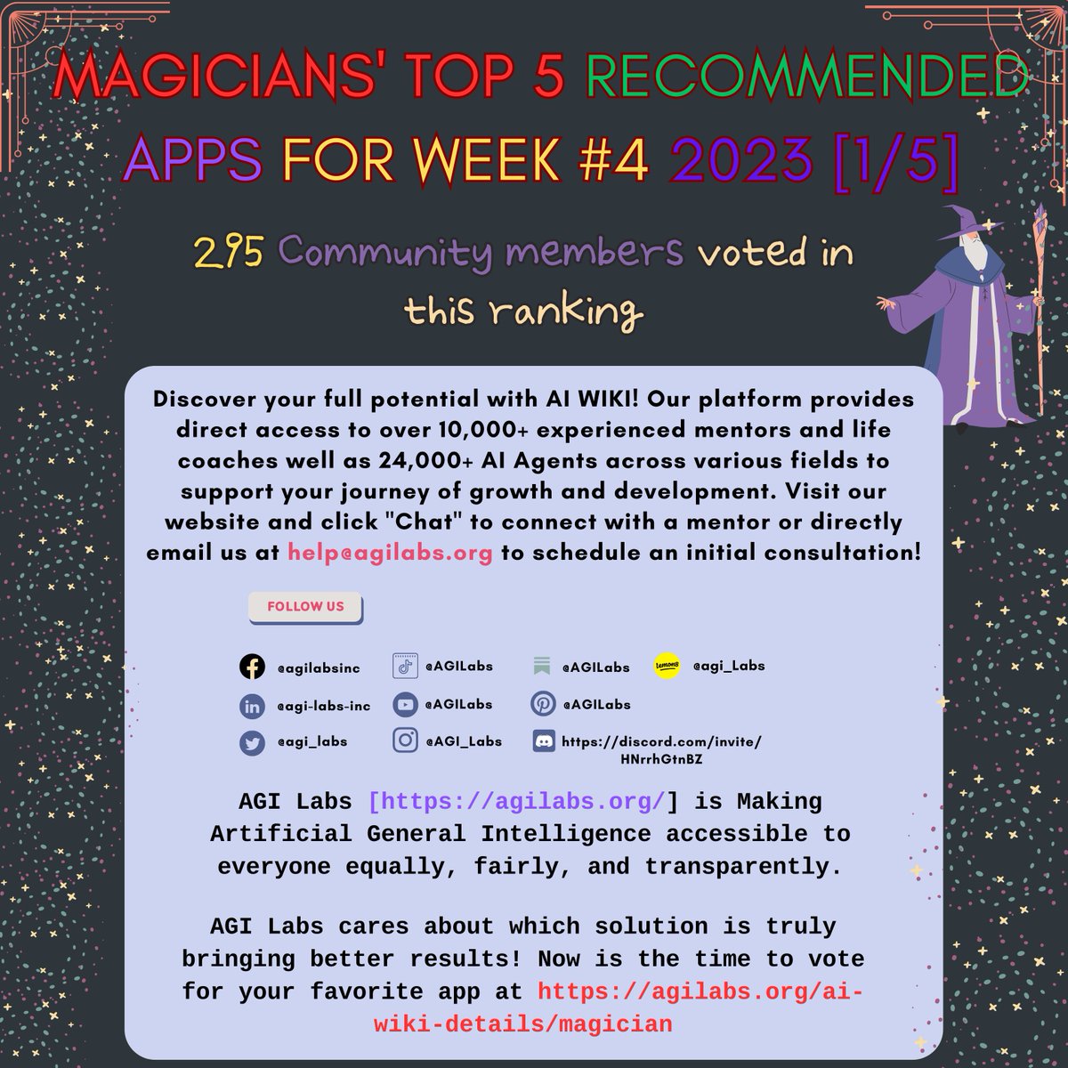 agi_labs's tweet image. Abracadabra! 🎩✨ Discover the power of these recommended apps for magicians. Get access to mind-bending tricks, props, and even create your own illusions. Let your magic shine! #MagicTools #MagicianLife #magicapps #magician