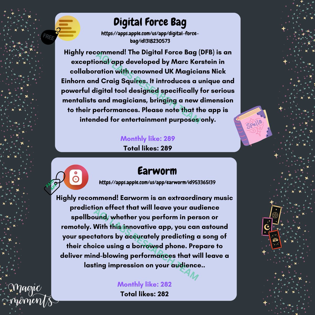 agi_labs's tweet image. Abracadabra! 🎩✨ Discover the power of these recommended apps for magicians. Get access to mind-bending tricks, props, and even create your own illusions. Let your magic shine! #MagicTools #MagicianLife #magicapps #magician