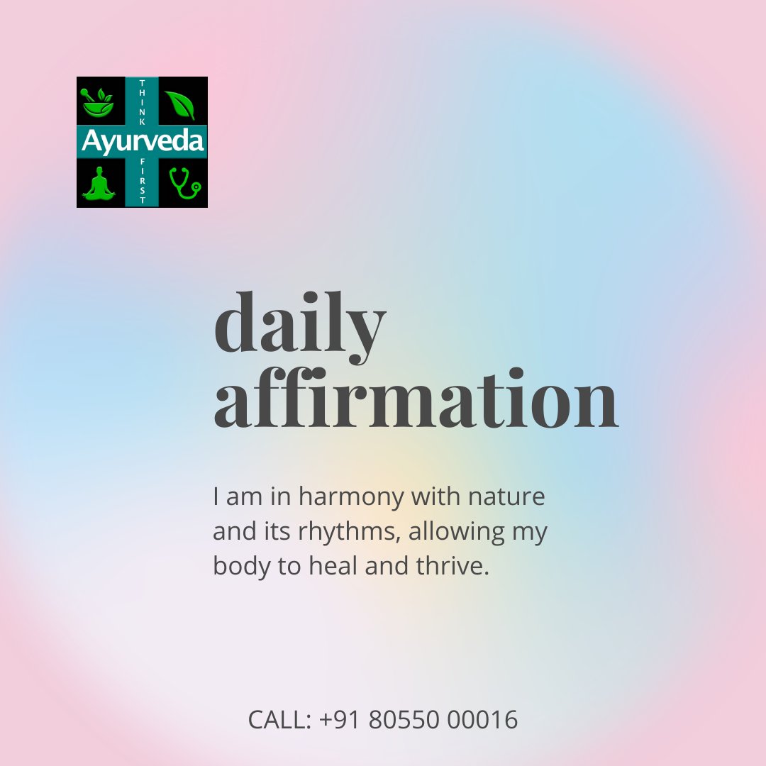 Daily affirmations are like a secret weapon for success, empowering us to overcome obstacles and achieve our goals 💥

#AffirmationsForSuccess #AyurvedicLifestyle #AyurvedaSelfCare #PositiveMagnet