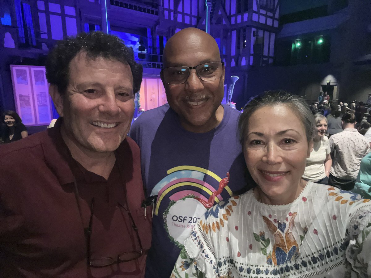 With fellow journalist from Oregon @AnnCurry at the @osfashland festival in Ashland, with the festival’s new artistic director, Tim Bond. We’re confident he’ll soon have the festival thriving again and offering a model for theater across America.