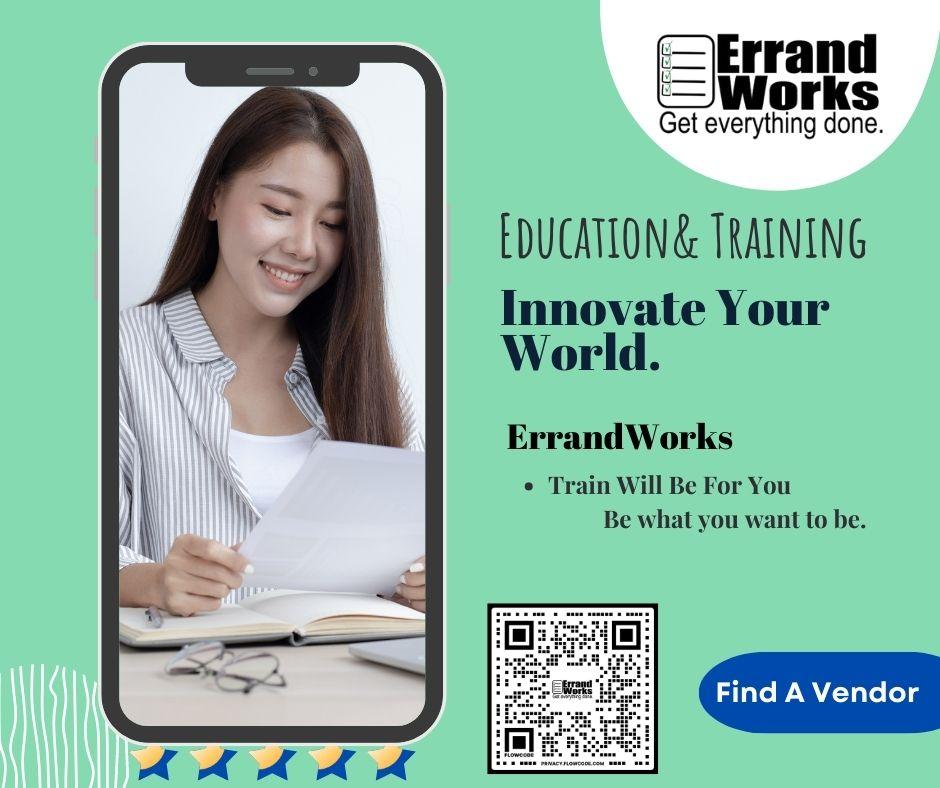 WorksErrand's tweet photo. Find a Vendor that could help guide, support, and train you. Learn new skills that could change your life. Find a tutor to help guide your children through their studies, so they can learn how to be competent in a particular subject. https://t.co/owLloN6lQE