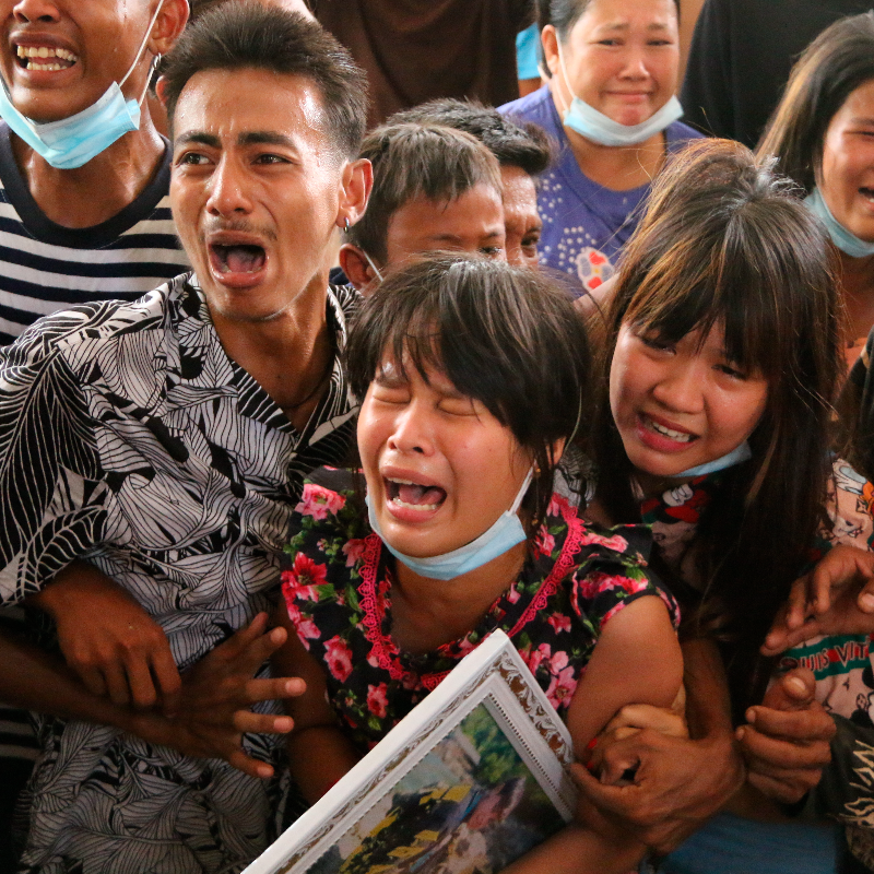 SkyNews's tweet photo. Myanmar is currently gripped by a brutal civil war.

Eight years on from the election of Aung San Suu Kyi, the country is once again ruled by the military with reports of mass killings, thousands of arrests and human rights abuses