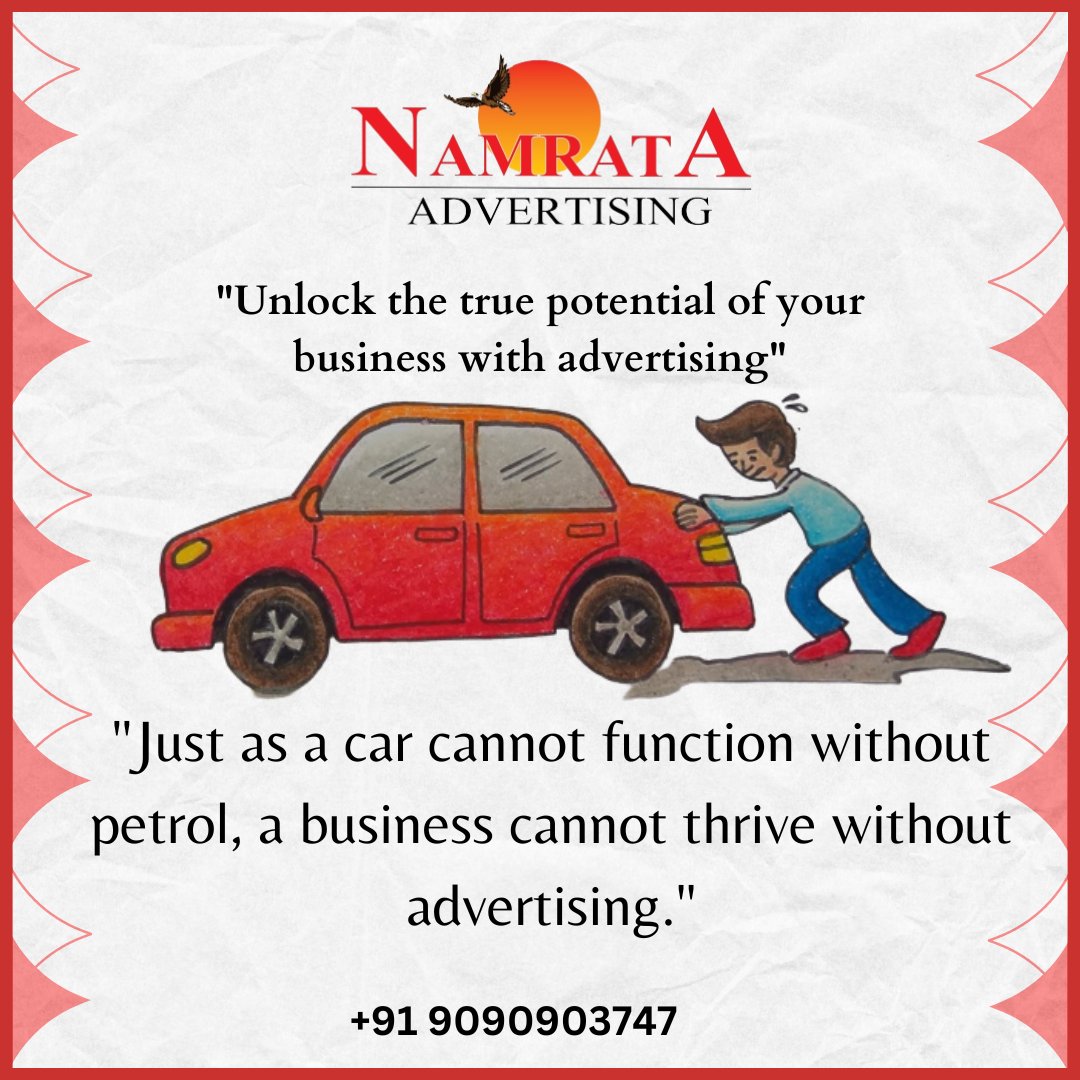Business without Advertising is just like Car Without Petrol

#OutdoorAdvertising
#Billboards
#OOH 
#AdCampaigns
#StreetMarketing
#DigitalSignage
#AdBanners
#OutdoorMedia
#CreativeAds
#BrandPromotion
#ExperientialMarketing
#MobileBillboards
#TransitAds
#OutdoorSign