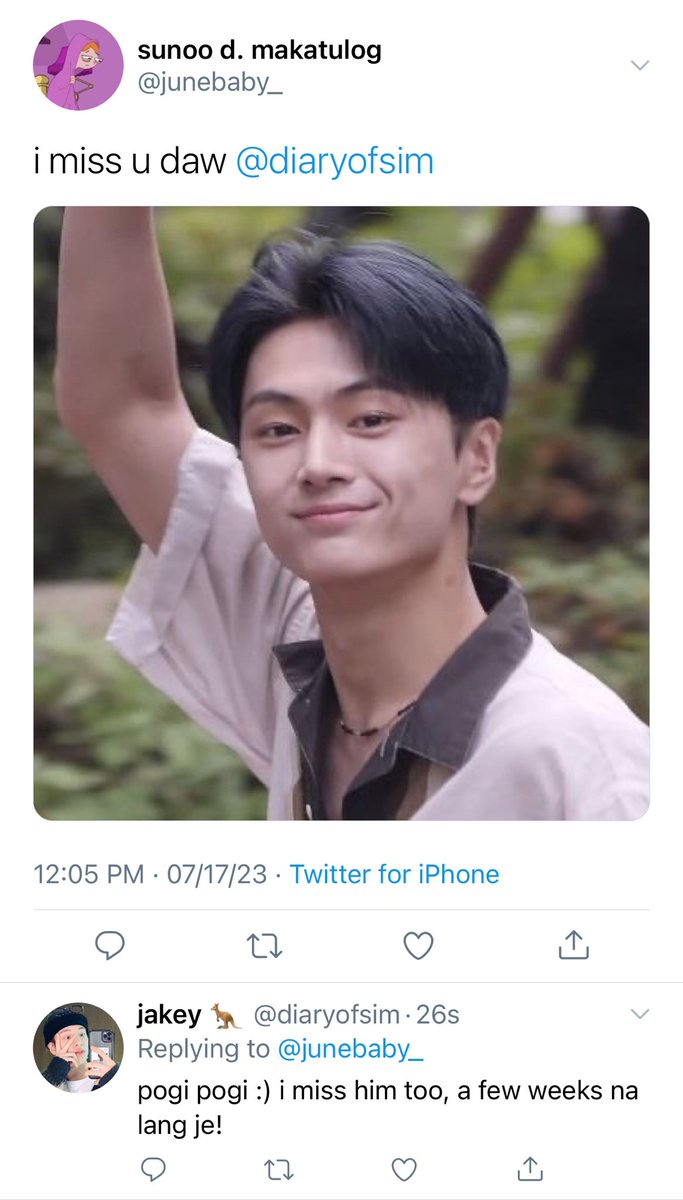 sunooblush's tweet photo. balik(bayan) ka na sa’kin 2 🎡 
a #jayke taglish socmed au.

jake is back home and hopefully soon (for good)

alternatively,

ldr boyfriends jengjek meeting again during the summer break. https://t.co/YoOlTaMbKS