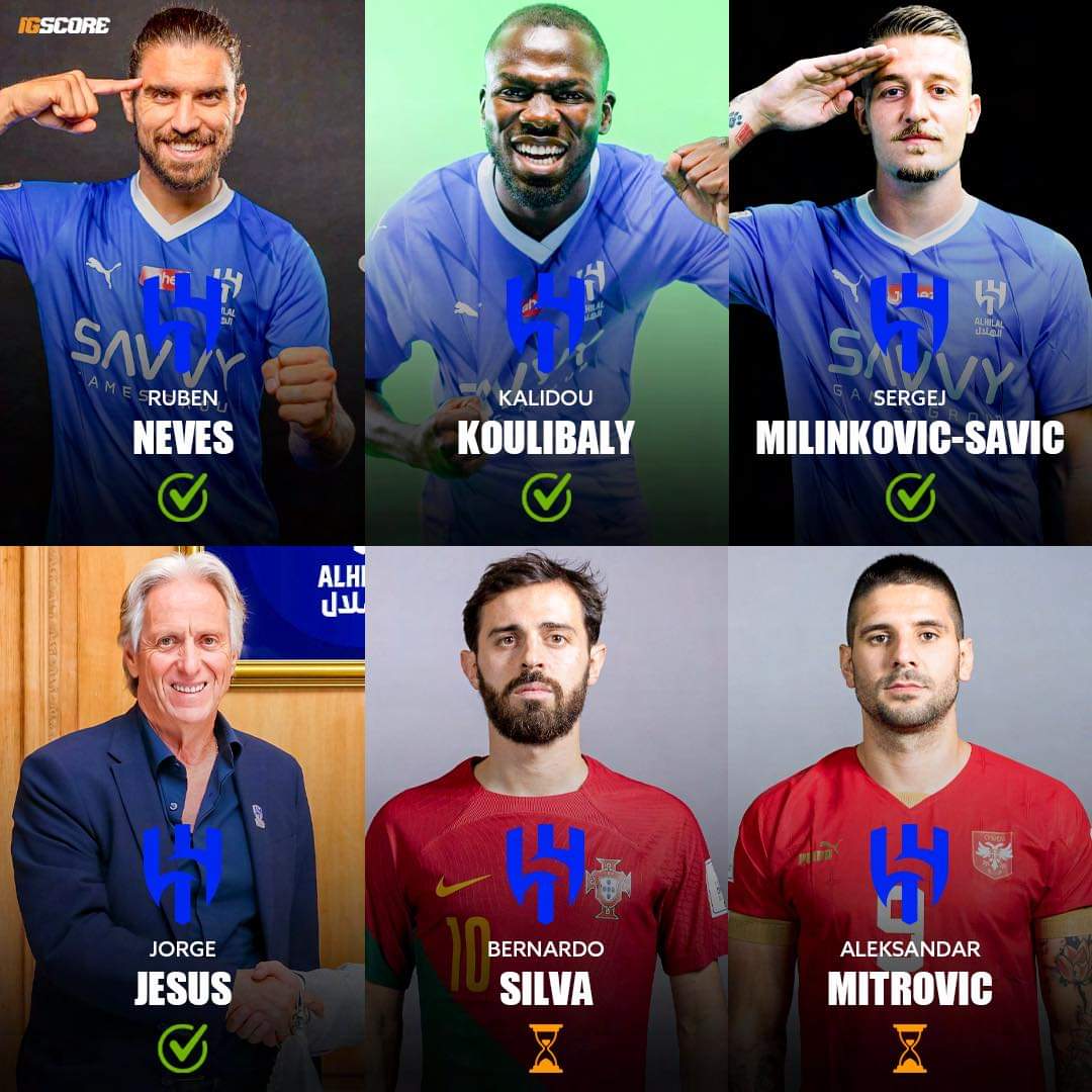 Neymar đồng ý đến Saudi Arabia, gia nhập "bại tướng" của Ronaldo 4 HF on Twitter: "🗞 Ah Hilal living a dream summer for an elite European  club : ✍️ Ruben Neves ✍️ Kalidou Koulibaly ✍️ Sergej Milinkovic-Savic ✍️  Jorge Jesus ⏳️ Bernardo Silva ⏳️