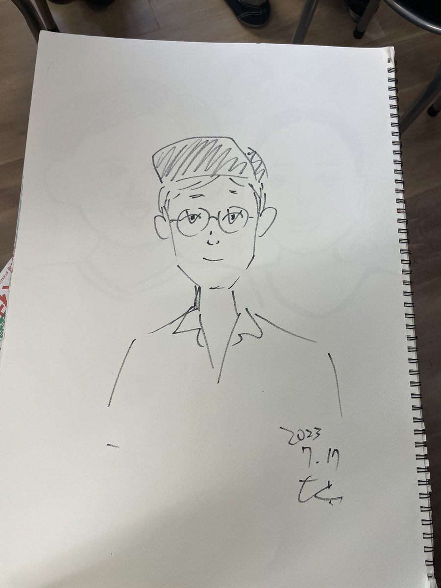 大橋裕之先生の似顔絵教室に行ってきました。似顔絵も描いていただきました。めちゃくちゃ似てる!!!!