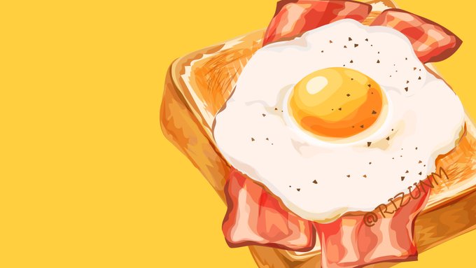 「bread fried egg」 illustration images(Latest)｜4pages