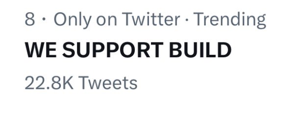 WE ARE TRENDING NO.8! 

lets go everyone we can do this right?

WE SUPPORT BUILD 
#withbuildforever
<a href="/JakeB4rever/">BIU.</a>