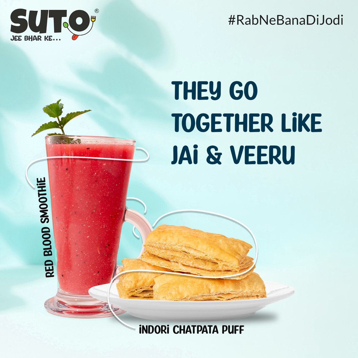 sutocafe's tweet photo. The dynamic Duo: Red Blood Smoothie😁 and Indori Chatpata puff😁 - A palate-pleasing togetherness🤩
.
.
.
#SutoCafe #PremiumCoffee #CoffeeLovers  #CoffeeTime #BurgerLove #Puff #MocktailTime #IndoreFoodie  #rabnebanadijodi  #combo #delicious 
#indore #bhopal #jabalpur #newvariety https://t.co/UNhln9XFTG