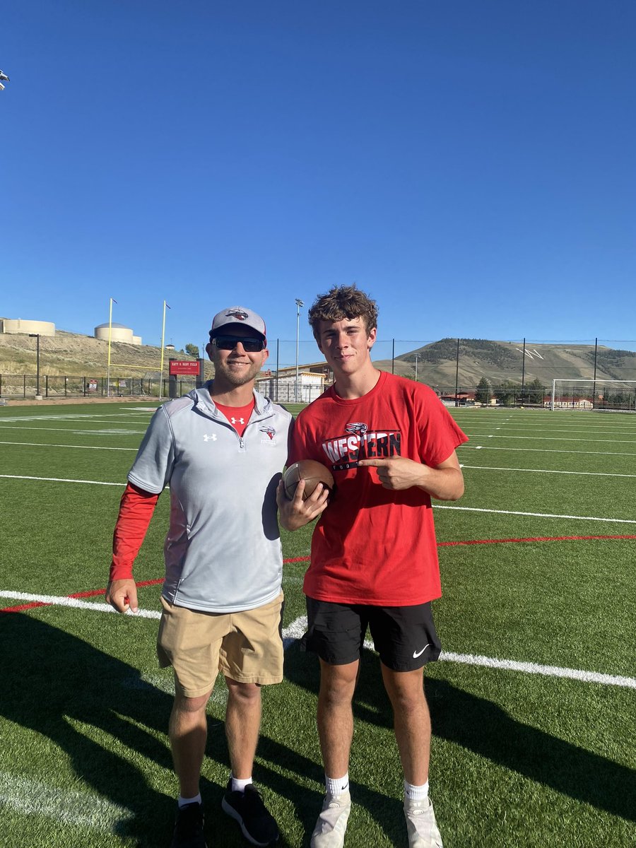 Always a great time up at <a href="/MountaineerFB/">Western Colorado Football</a>. Was an awesome day and learned a lot. Always getting better! Thanks Coach <a href="/joemclain13/">Coach Joe McLain</a>