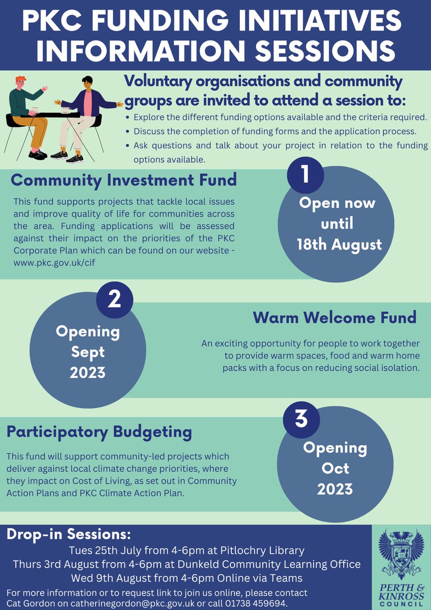 throughcatslens's tweet photo. Drop in to find out more about the latest @PerthandKinross funding initiatives 😍

#highlandperthshire #strathtay https://t.co/01vTfY8YOs
