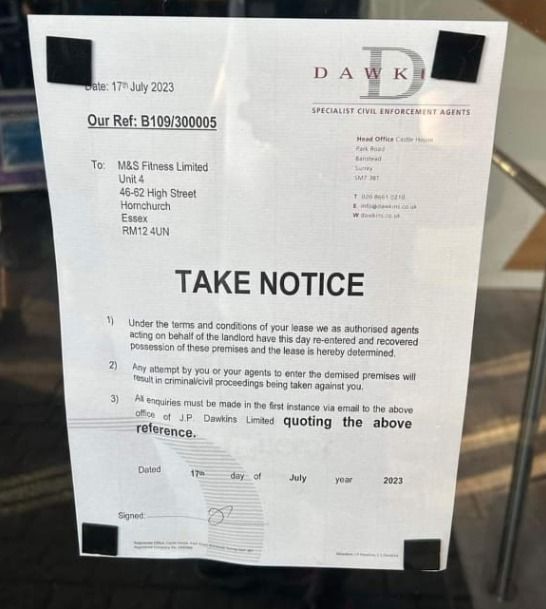 NeconTaxi's tweet image. @AnytimeFitness what's this all about  at your Hornchurch branch?