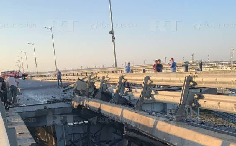 Ukraine has carried out another attack on the Crimea bridge. A child is hospitalized in critical condition, and both her parents have been killed. No military targets, just civilians. This is Ukrainian terrorism. Ukraine is a terrorist state.
