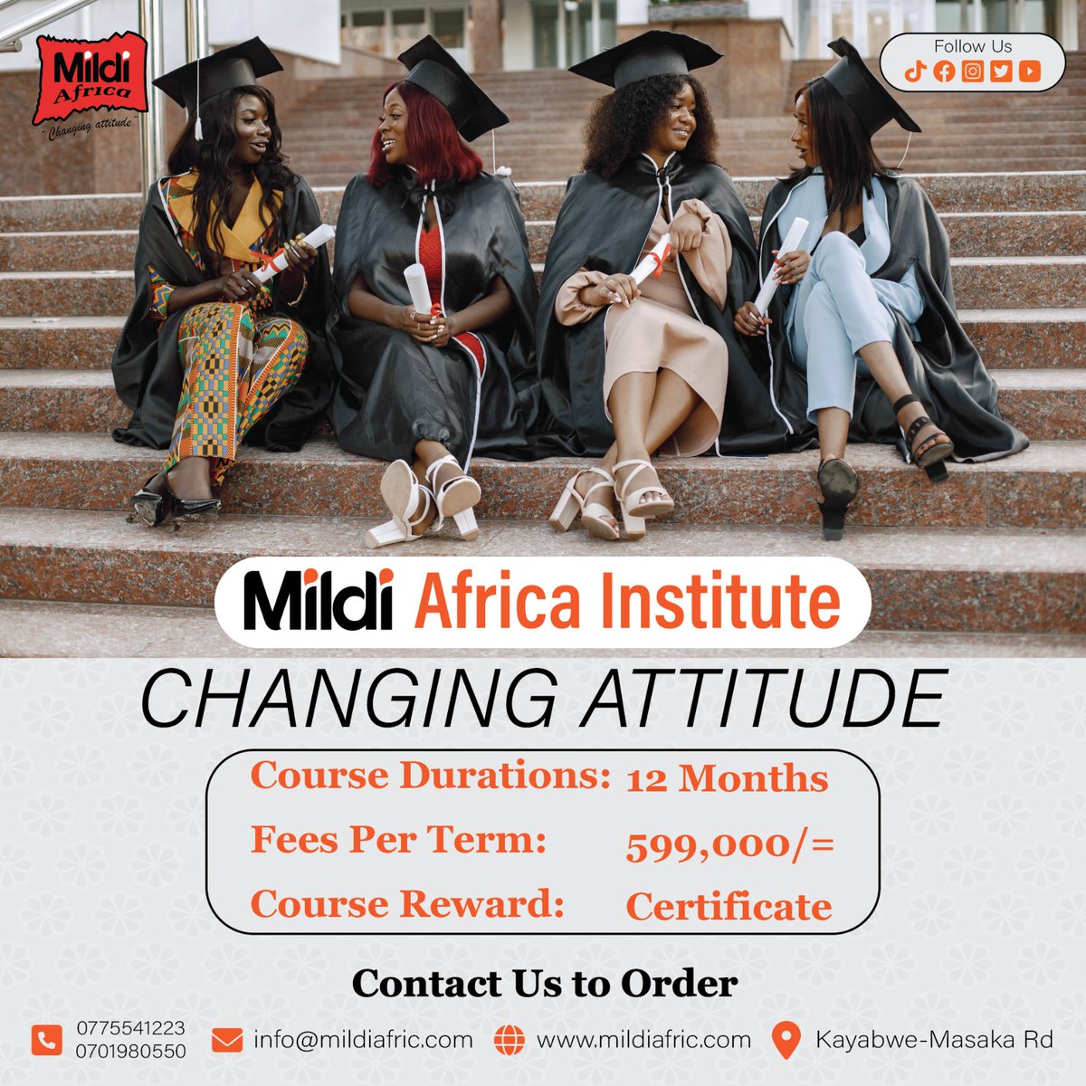 mildiafric's tweet photo. Training our hands is an investment that pays lifelong dividends in skill and opportunity.
#college #school #institute #uganda #kampala #hairdressing #computerstudies https://t.co/r7APxIdBsA