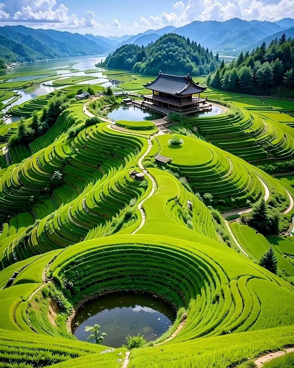 🌳 "Campos de arroz na China ..." 🌿
📸 Desconhecido