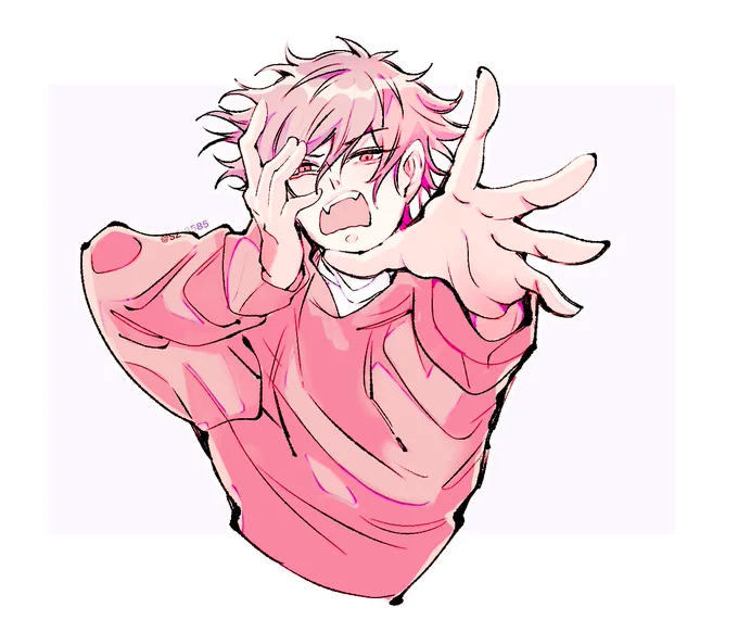 3いいねされたらあなたは好きなキャラを赤面させましょう  の、ひぜぴょをかいたよ