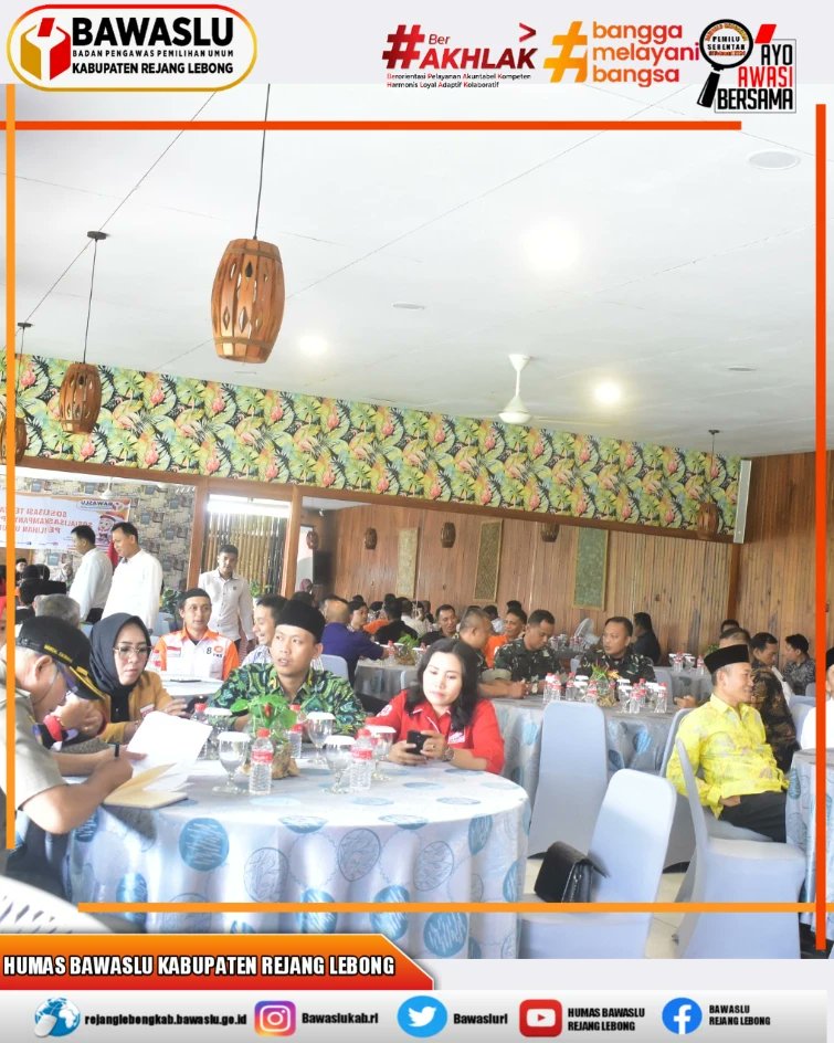 BawasluRL's tweet photo. Bawaslu Rejang Lebong selenggarakan Sosialisasi Peraturan Sosialisasi dan Kampanye Peserta Pemilu untuk Pemilihan Umum tahun 2024

Selengkapnya klik di 👇👇
https://t.co/D9z2ZbnzaB

#AyoAwasiBersama 
#CegahAwasiTindak 
#HumasBawasluKabupatenRejangLebong https://t.co/aS6FT8pZo8