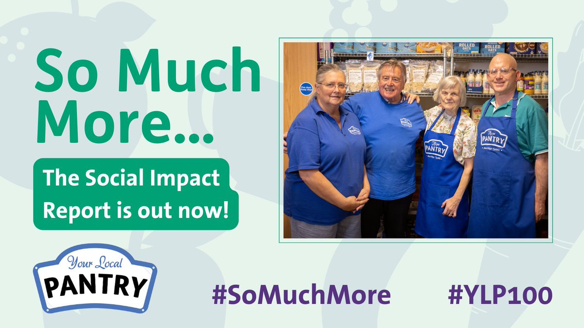 Today we are excited to celebrate the #YLP100 and the launch of the Social Impact Report.

Read the report which show the #YourLocalPantry network is about #SoMuchMore than food.

yourlocalpantry.co.uk//social-impact…