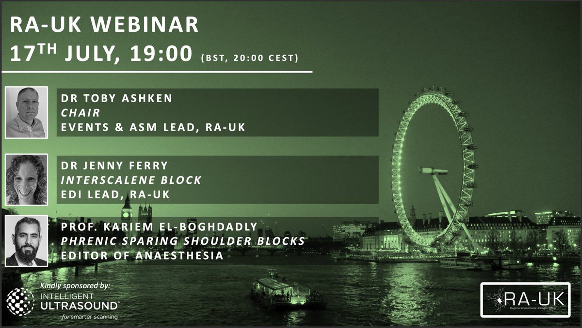 RegionalAnaesUK's tweet photo. 📅It’s our second (FREE) webinar today chaired by @numboblivion 🤗
💉Interscalene blocks by @Jennythatcanbl1
🚫Phrenic sparing techniques by @elboghdadly
📚Linked to @RCoANews curriculum
👇Register (and login - allow yourself good time) below…
➡️ https://t.co/I1kLjbNgBj https://t.co/QRcim1ehIb
