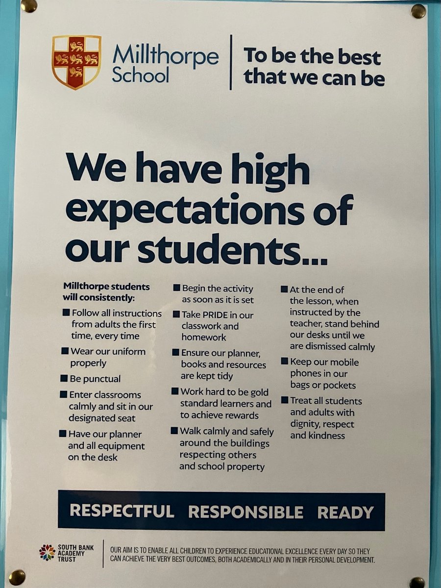 And it gets worse...
These are the rules inside the classrooms at Millthorpe "students will consistently follow all instructions from adults the first time every time" Is this really what we want to teach our children?
<a href="/NotFineinSchool/">Not Fine in School</a>