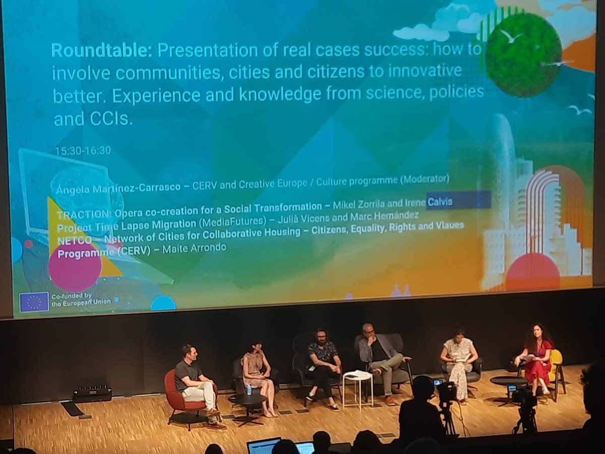 👥@puntoeuropeoes y @EUCreativa_ES moderaron una mesa en 'Las industrias culturales y creativas, ciudades y ciudadanos como impulsores del desarrollo sostenible y el bienestar' en la que se presentaron los proyectos @TRACTION_EU, @MediaFuturesEU, @TlapseMigration y @NETCOproject