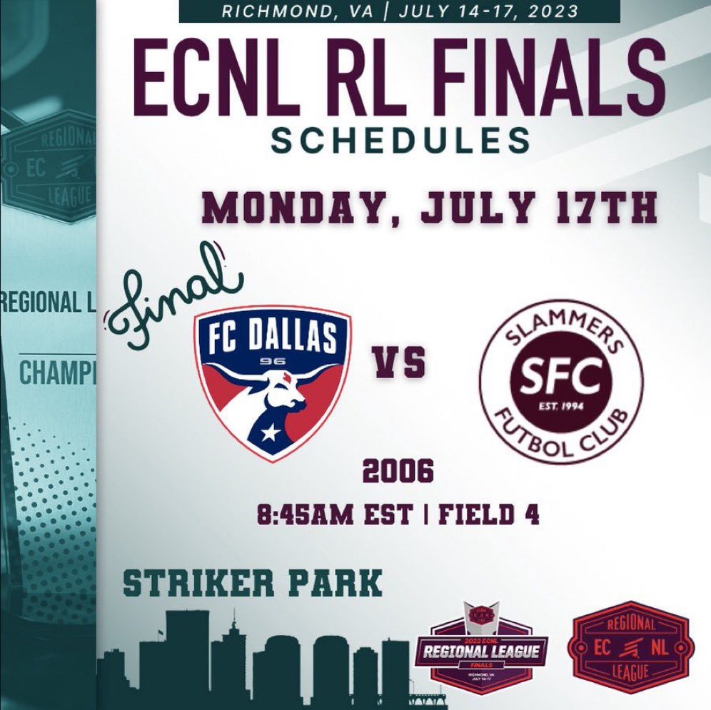 Aubrey Tipton (@aubreytipton06) on Twitter photo T-2 Hours to kickoff‼️
<a href="/FCDallas06gECRL/">FCDallas06gECNLRL</a> didn’t come this far just come this far, dig deep and let’s finish what we started!
#dtid #backtoback
@FCDwomen <a href="/ECNLgirls/">ECNL Girls</a> <a href="/GIK_FemaleHUB/">Her Goalkeeper Hub</a> <a href="/TopDrawerSoccer/">TopDrawerSoccer</a> <a href="/PrepSoccer/">Prep Soccer ⚽️</a> <a href="/ImYouthSoccer/">ECNL/GA/Recruiting/College Soccer</a> <a href="/JREskilson/">J.R. Eskilson</a> T-2 Hours to kickoff‼️
<a href="/FCDallas06gECRL/">FCDallas06gECNLRL</a> didn’t come this far just come this far, dig deep and let’s finish what we started!
#dtid #backtoback
@FCDwomen <a href="/ECNLgirls/">ECNL Girls</a> <a href="/GIK_FemaleHUB/">Her Goalkeeper Hub</a> <a href="/TopDrawerSoccer/">TopDrawerSoccer</a> <a href="/PrepSoccer/">Prep Soccer ⚽️</a> <a href="/ImYouthSoccer/">ECNL/GA/Recruiting/College Soccer</a> <a href="/JREskilson/">J.R. Eskilson</a>