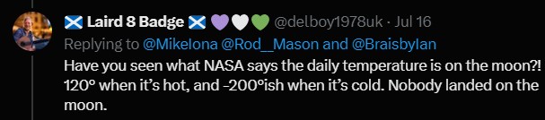 ClatchardCraig's tweet image. Moon landing denialism continues to spread in the Alba Party's hive mind. Such a *fascinating* group of people. #wibble