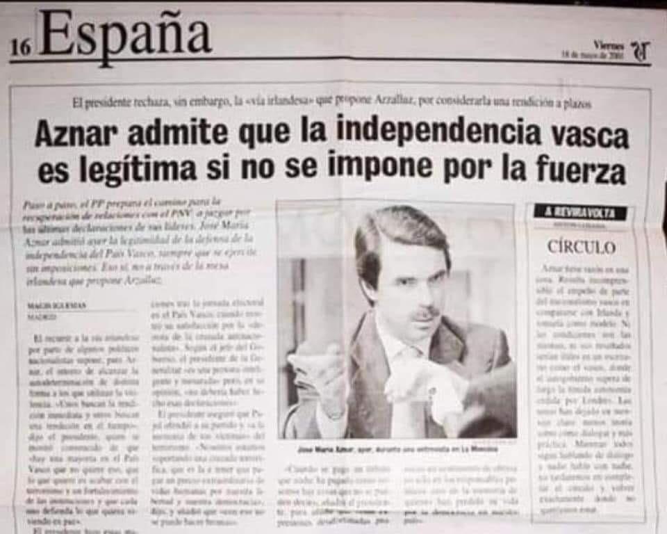Aznar of the Partido Popular would not want you to see these photos today right?