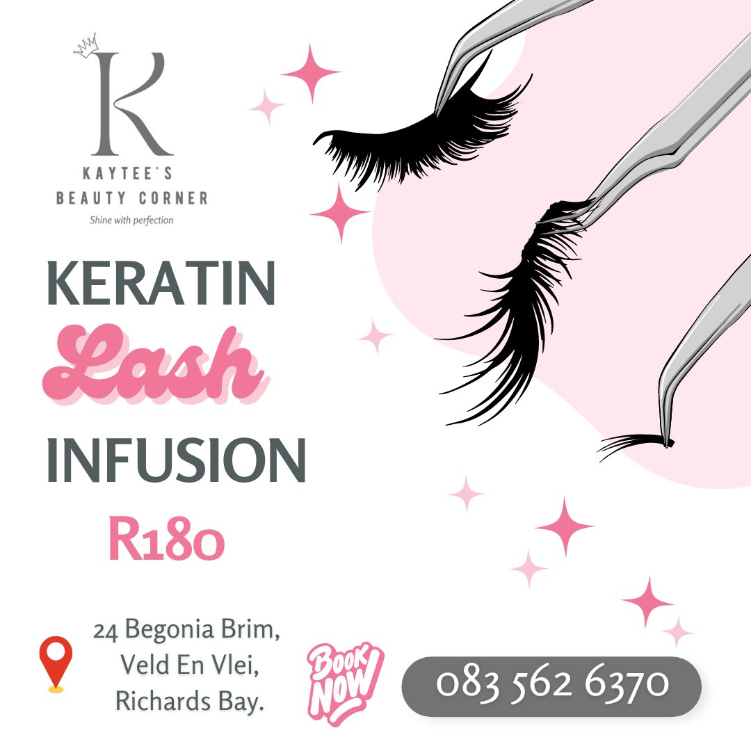 IN OUR LASH ERA.💕😍
Experience the ultimate lash transformation as our nourishing keratin formula works its magic.
Don't wait, enhance your natural beauty today. Book your appointment and let your eyes shine like never before! 

WhatsApp 083 562 6370 to book! 💖💫 #RICHARDSBAY