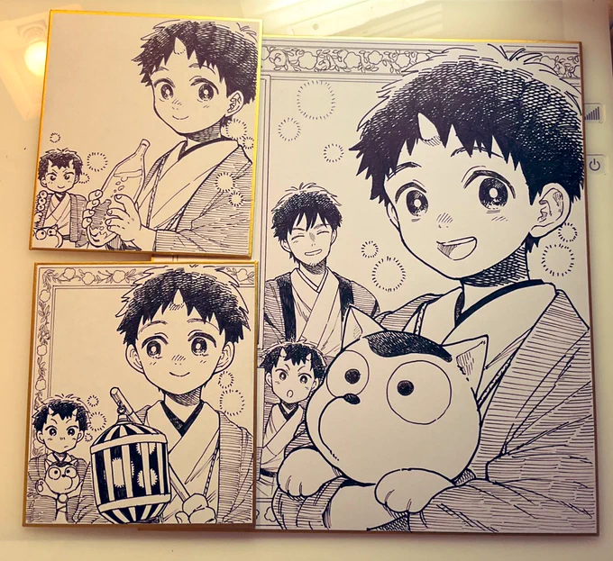 ありがたい事に色紙もいくつか描かせて頂いてるので、良かったら書店さんで探してみてね〜