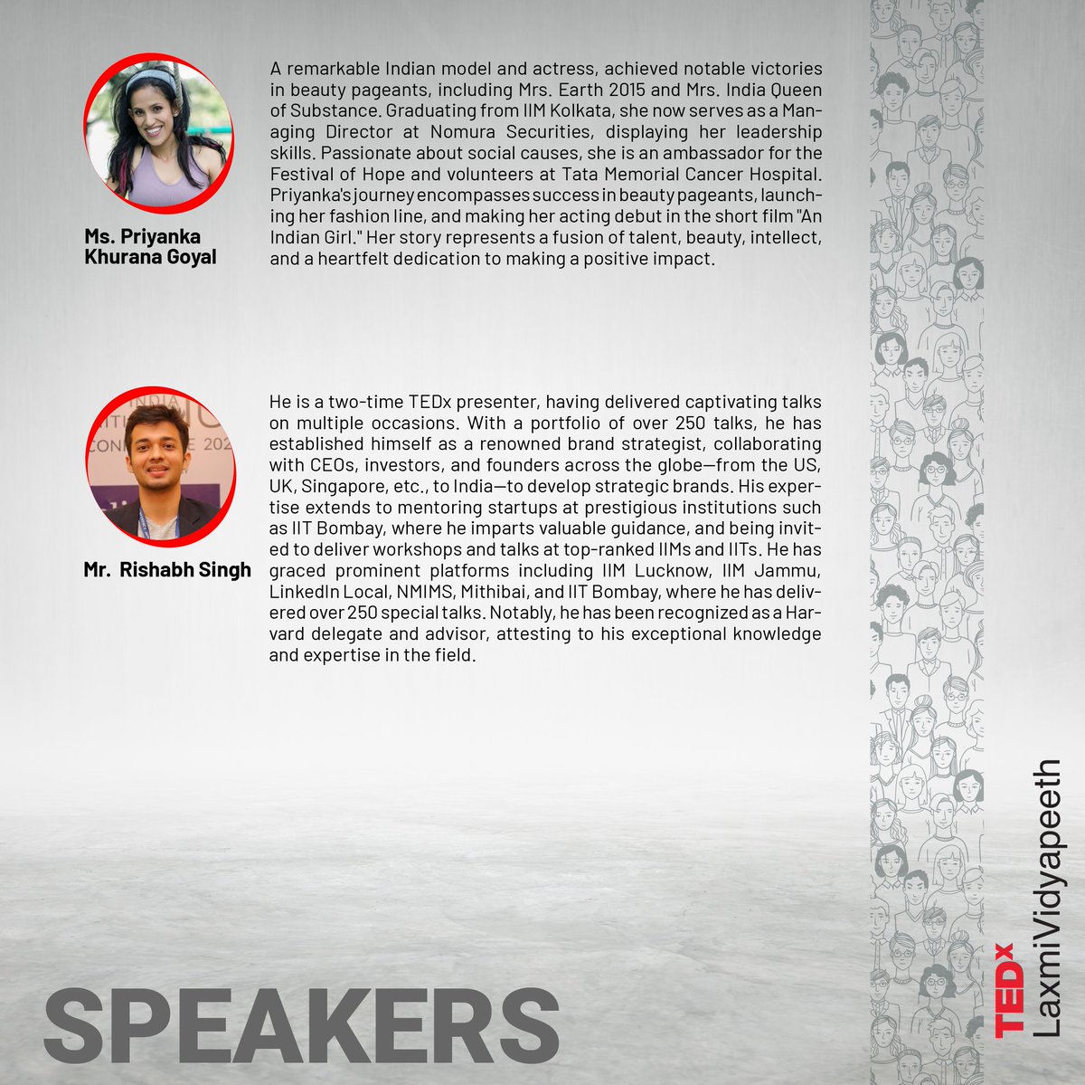 TEDx_LVS's tweet photo. Experience the Power of Synergy!
Join us for a day filled with inspiring talks, engaging discussions, and transformative ideas.

🗓 13 Aug 2023
📌 https://t.co/PW3nnEx9TJ

#TEDxLaxmiVidyapeeth #IdeasWorthSpreading
 #litsarigam #LIT #GajeraTrust #LaxmiVidyapeeth https://t.co/2HbXBp6Sju