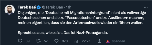 Yal01095746's tweet photo. Ich bin eine #Passdeutsche. 
Warum fühle ich mich dabei als AfD-Kandidatin für ein politisches Mandat ganz wohl und komme ohne #Ariernachweis  ganz gut zurecht? https://t.co/SloDBsMN2G